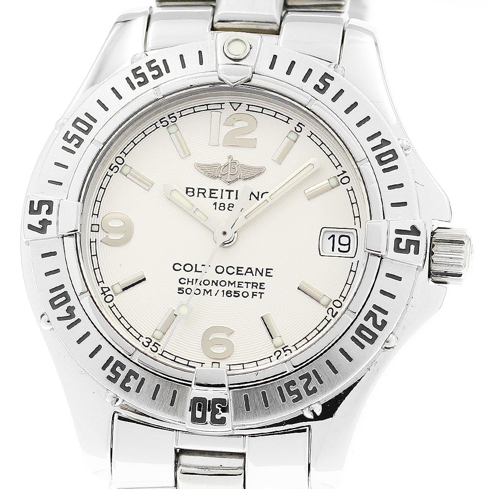 BREITLING Colt Ocean A77350 Date Silver Dial Quartz Ladies Watch_906002