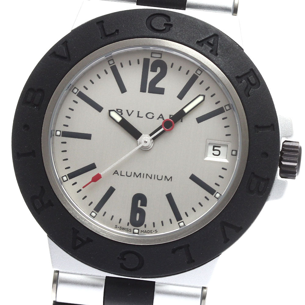 BVLGARI aluminum AL38TA Date Silver Dial Automatic Men's Watch_906008