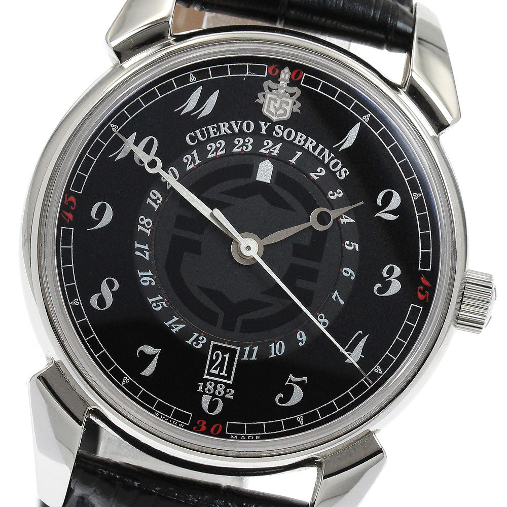 CUERVO Y SOBRINOS Historiador GMT 3196 Date black Dial Automatic Men's Watch_906017