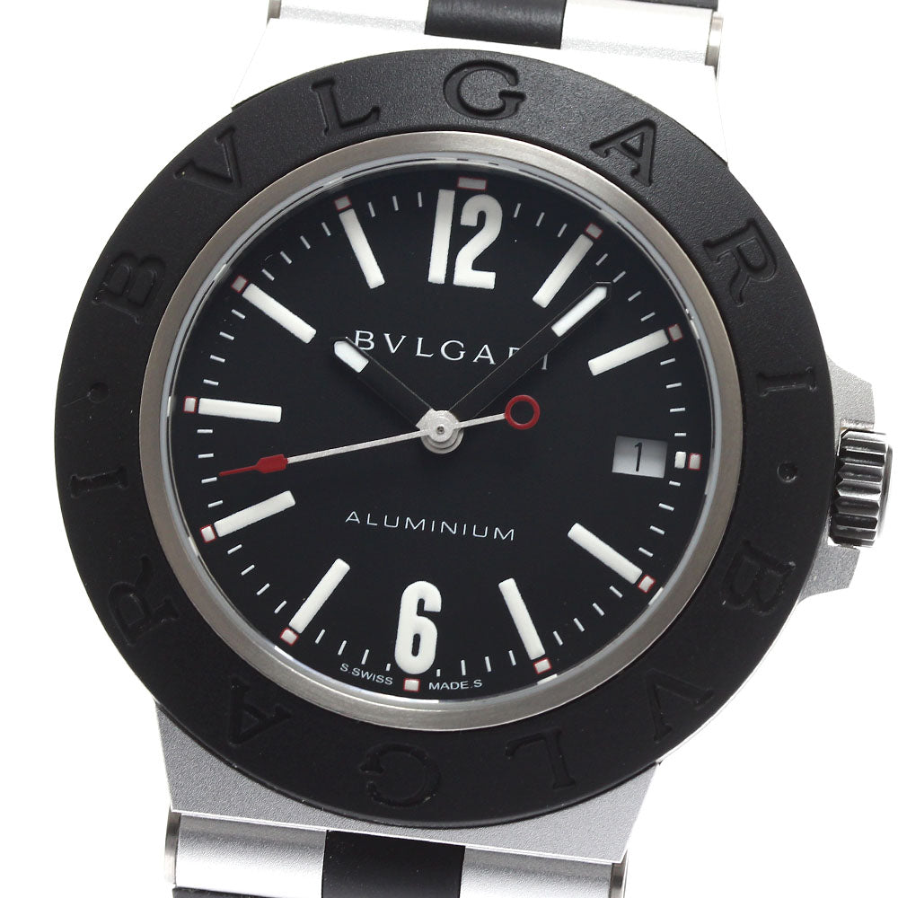 BVLGARI aluminum BB40AT Date black Dial Automatic Men's Watch_906020