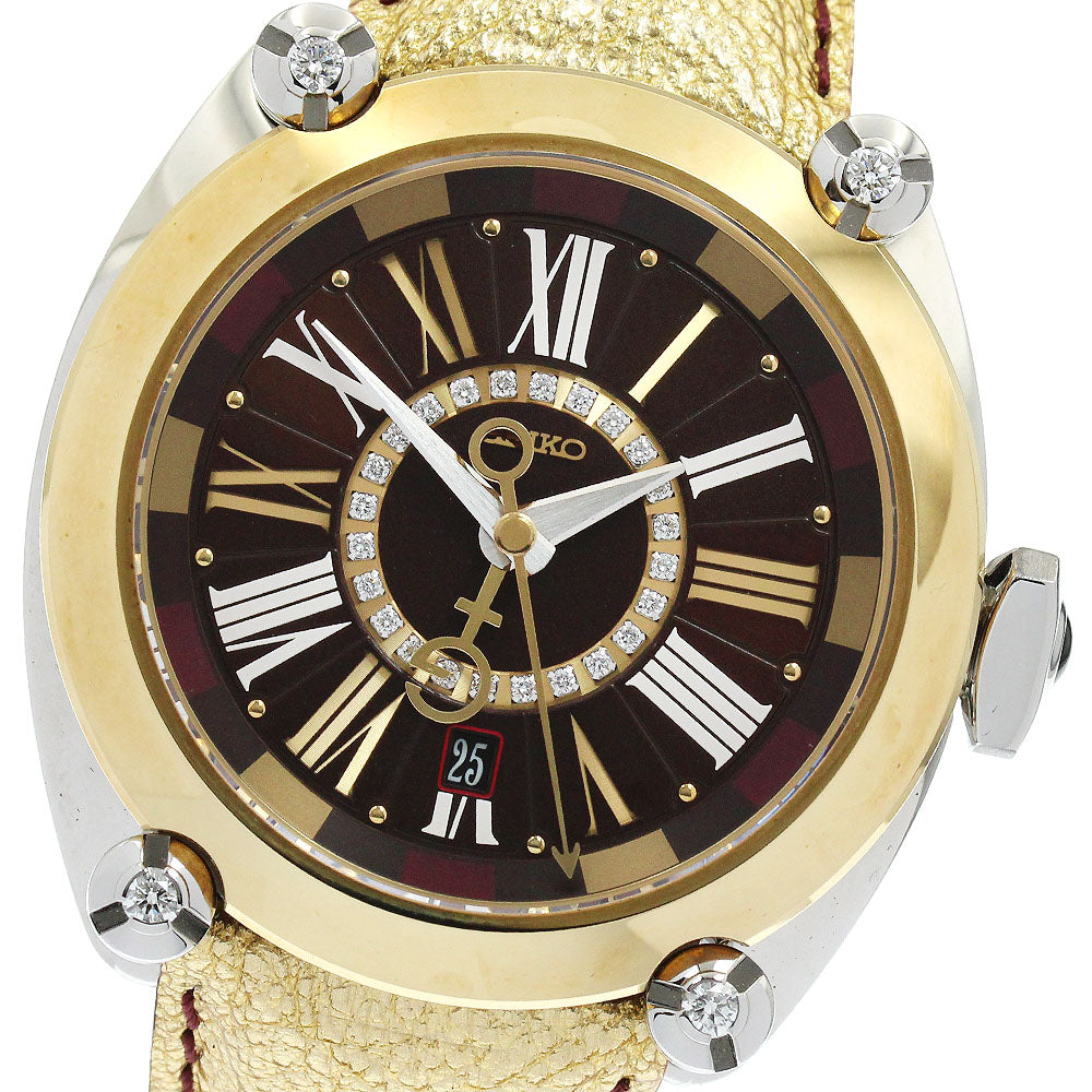 SEIKO Galante SBLM006/8L36-00D0 GMT date Brown Dial Automatic Men's Watch_906040