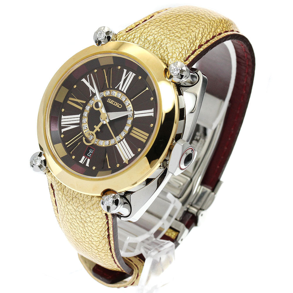 SEIKO Galante SBLM006/8L36-00D0 GMT date Brown Dial Automatic Men's Watch_906040