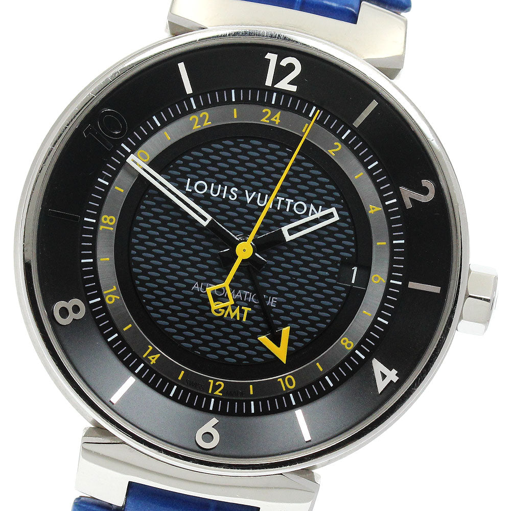 LOUIS VUITTON Tambour Moon GMT Q8D30 Date black Dial Automatic Men's Watch_906062