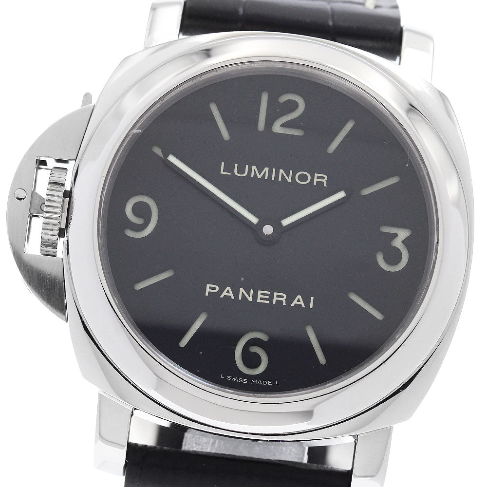 PANERAI Luminor base PAM00219 Left hand black Dial Hand Winding Men's Watch_906079