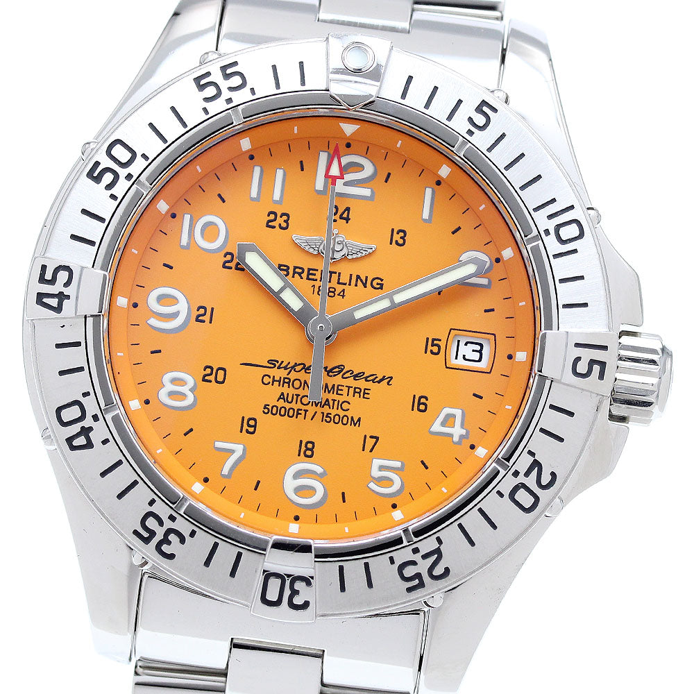 BREITLING Super Ocean A17360 Date Orange Dial Automatic Men's Watch_906093