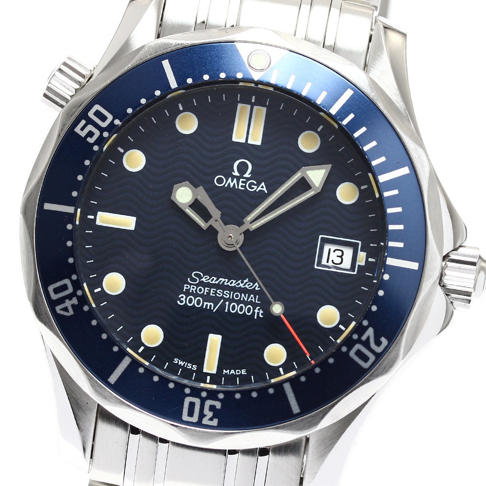 OMEGA Seamaster300 2561.80 Date Navy Dial Quartz Boy's Watch_906106