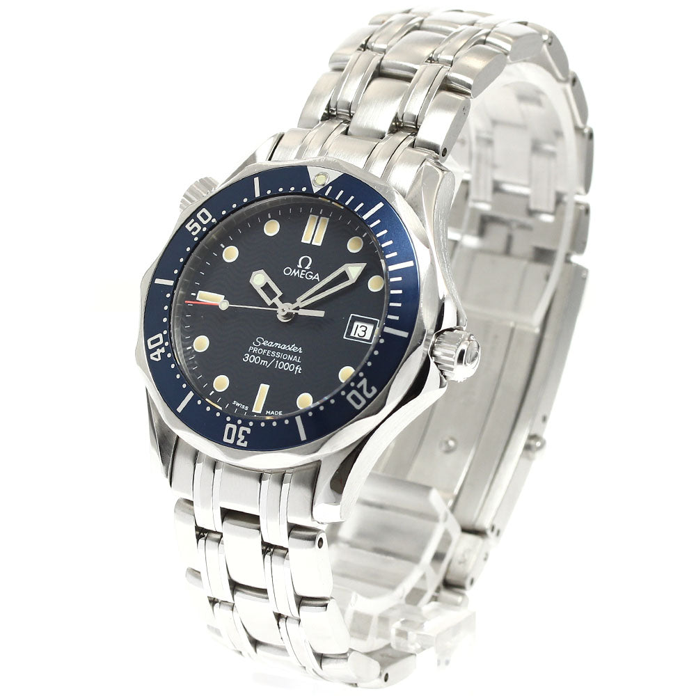 OMEGA Seamaster300 2561.80 Date Navy Dial Quartz Boy's Watch_906106