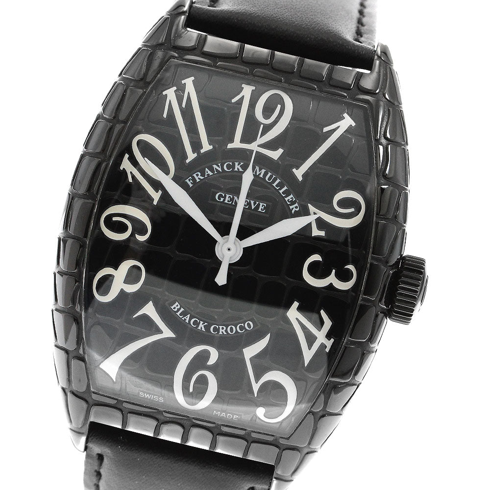 FRANCK MULLER Tonneau Curvex Black Croco 8880SCBLKCRO Automatic Men's_906122
