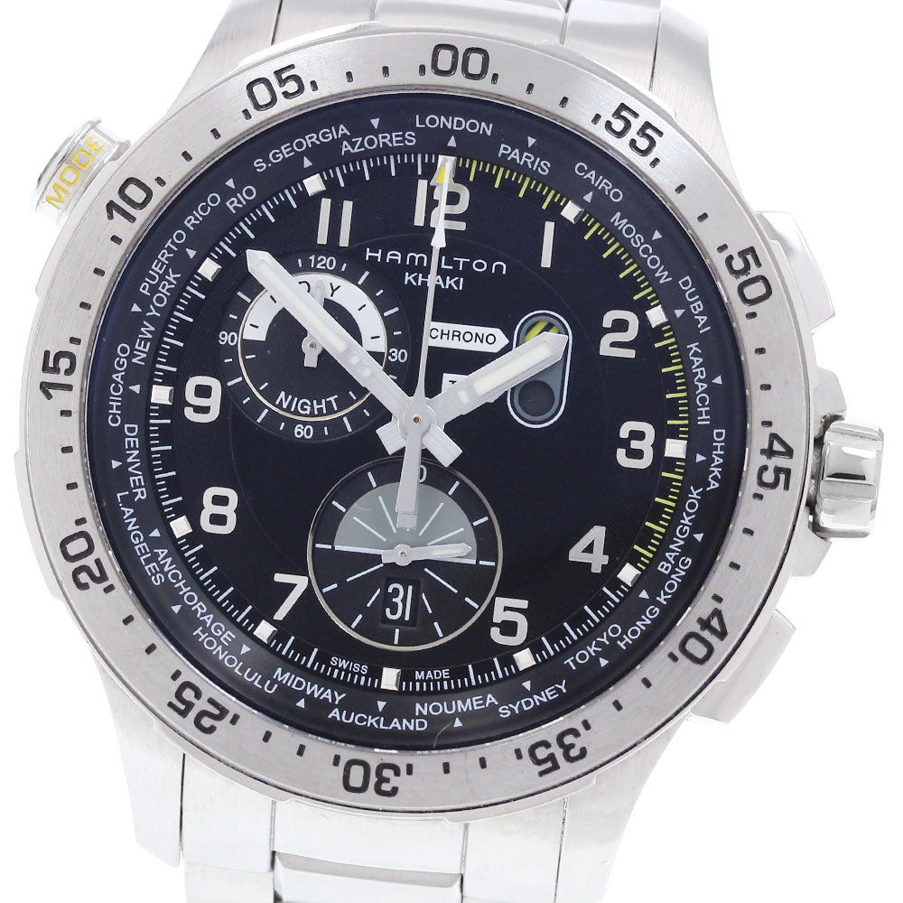 HAMILTON Khaki Aviation Worldtimer Chrono H767140 Quartz Men's Watch_906127