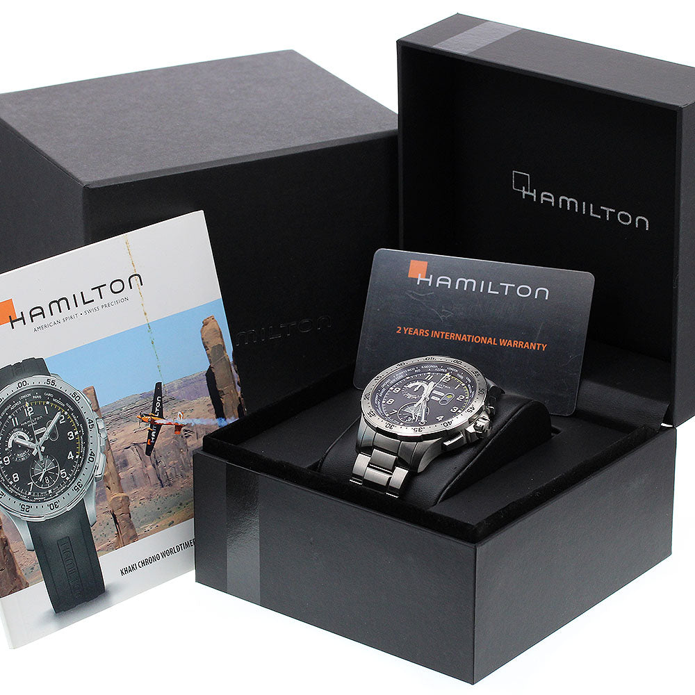 HAMILTON Khaki Aviation Worldtimer Chrono H767140 Quartz Men's Watch_906127