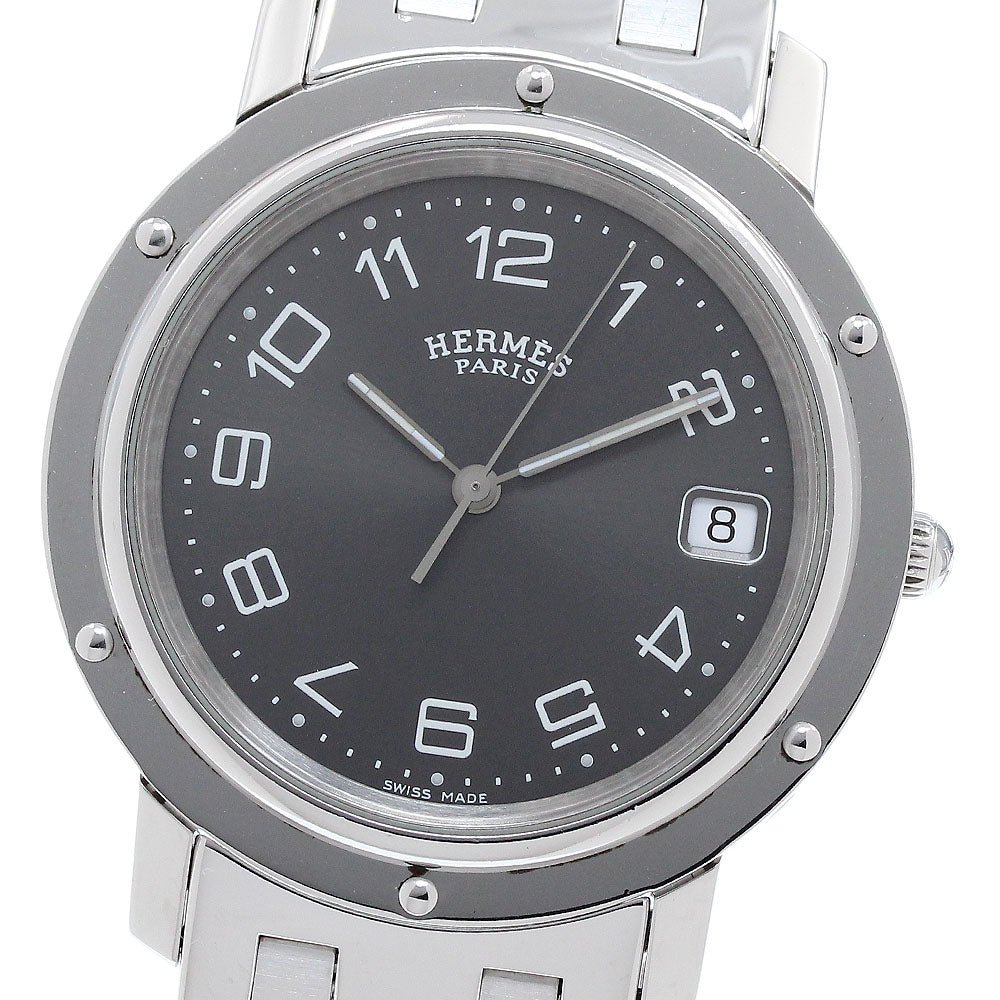 HERMES Clipper CL6.710 Date gray Dial Quartz Men's Watch_906143