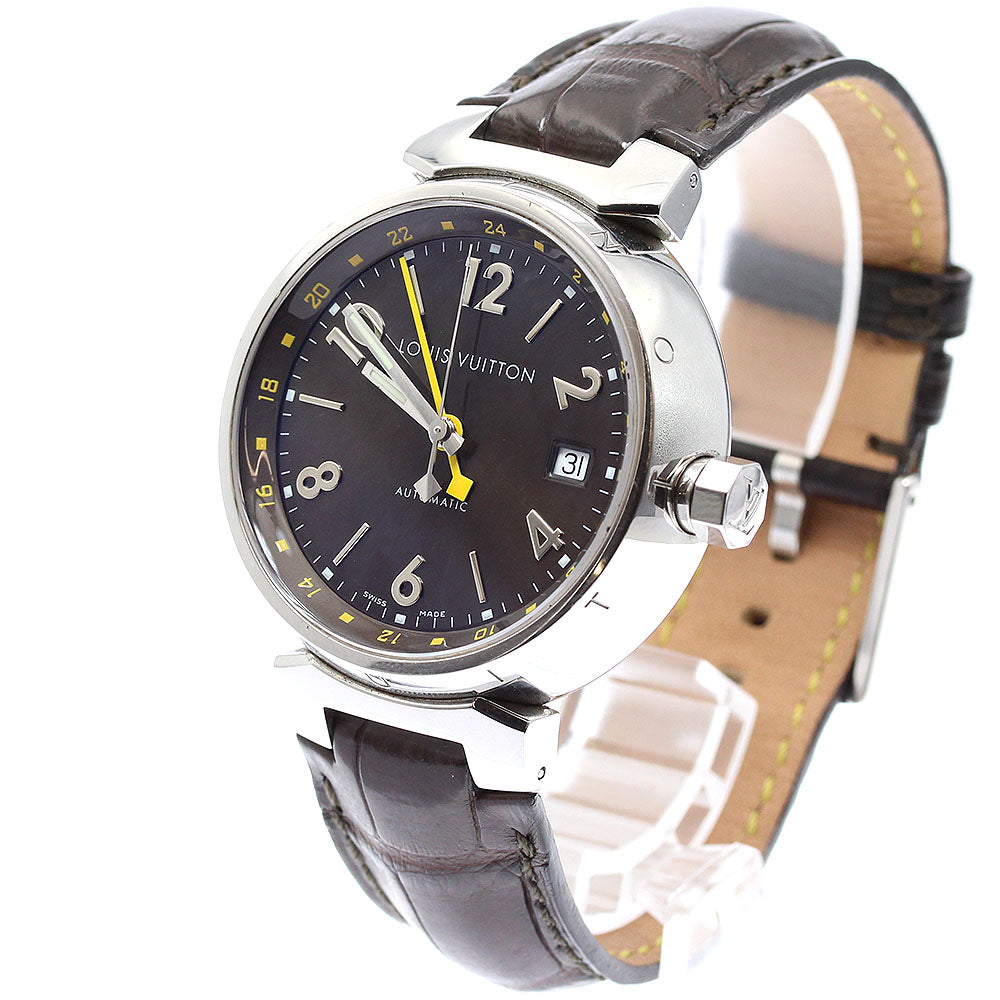 LOUIS VUITTON Tambour Q1131 GMT date Brown Dial Automatic Men's Watch_906146