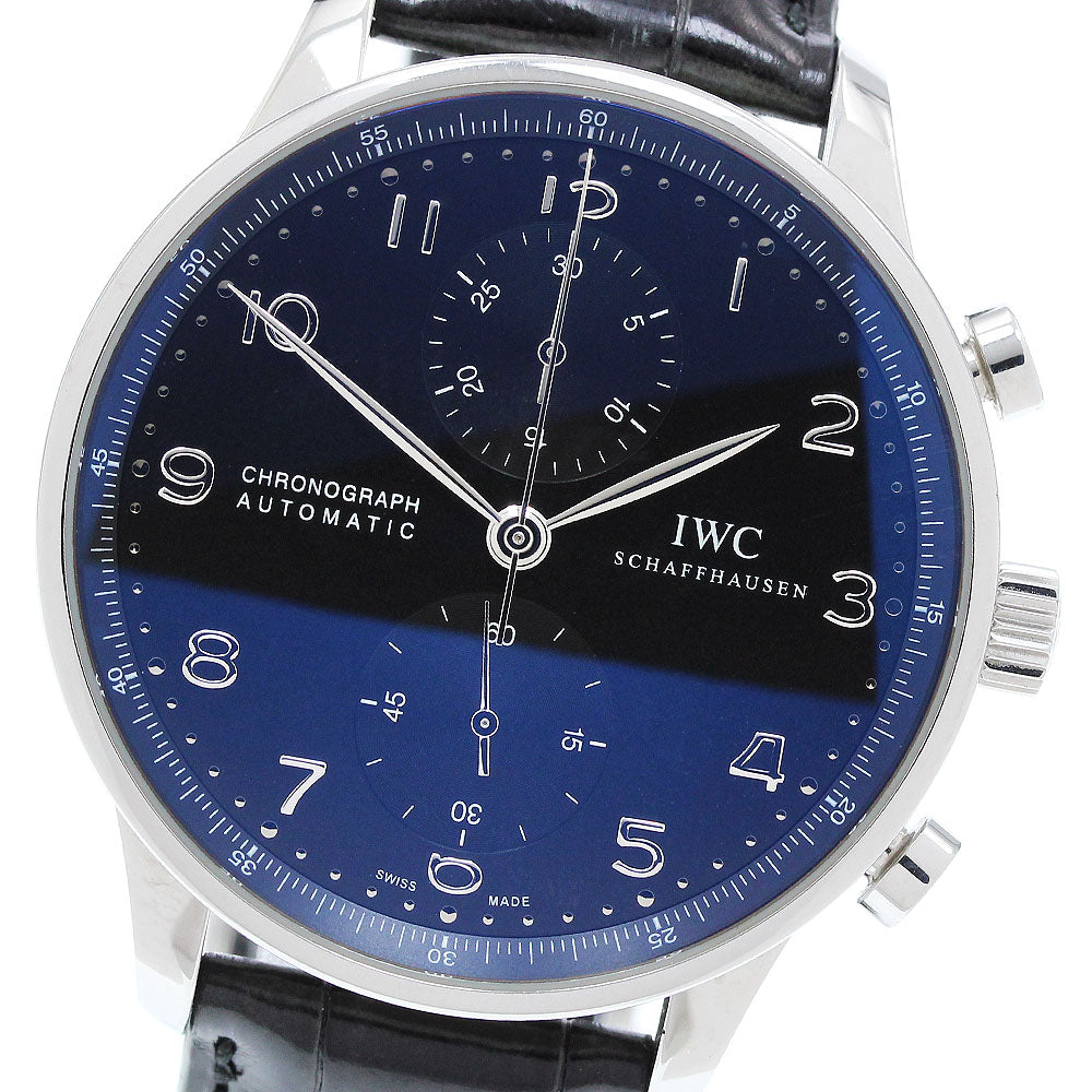 IWC SCHAFFHAUSEN Portugese IW371447 Chronograph black Dial Automatic Men's Watch_906165