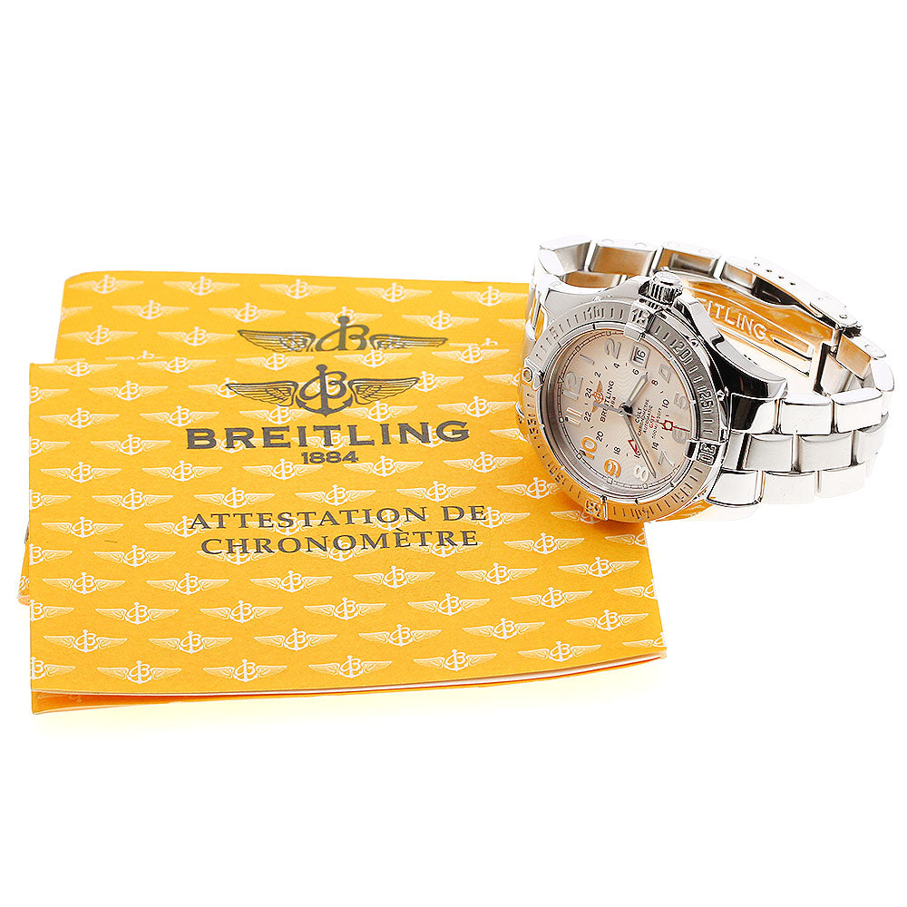 BREITLING Colt A32350 GMT date Silver Dial Automatic Men's Watch_906166