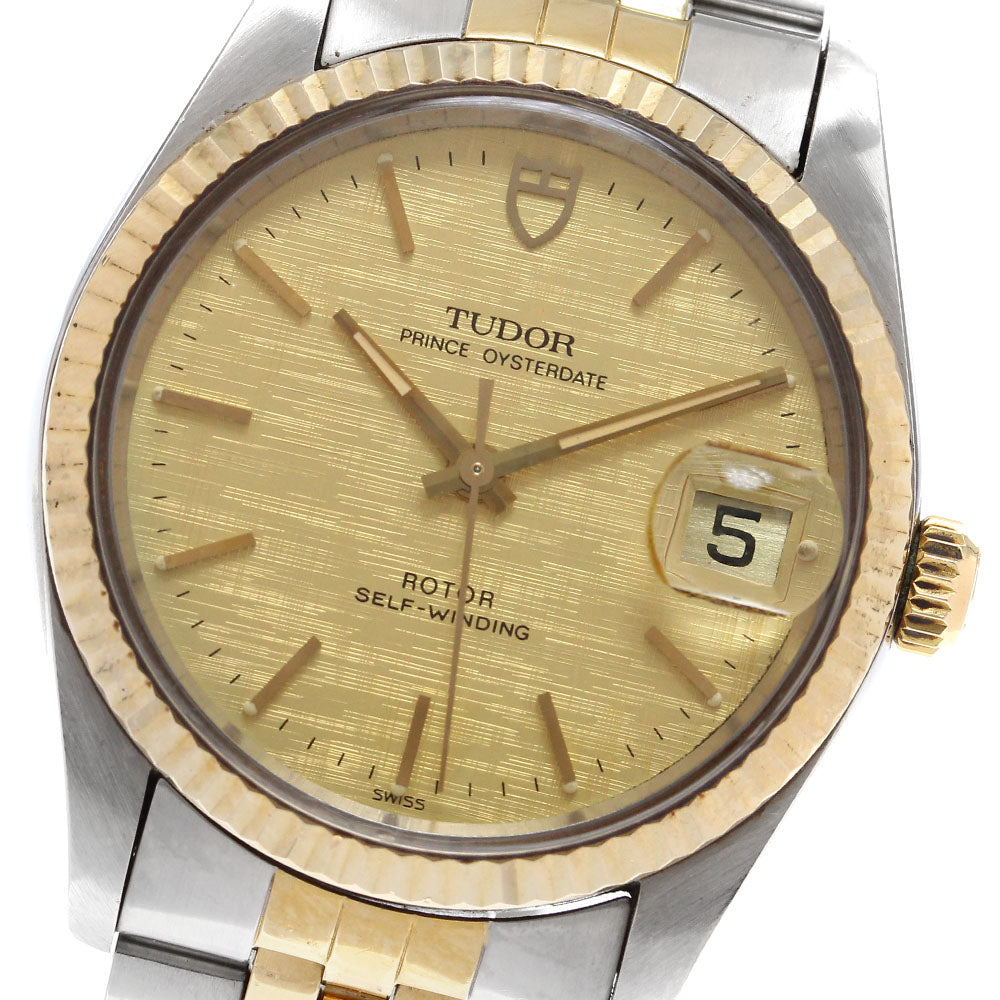 TUDOR Prince Oyster Date 75203N YG bezel gold Dial Automatic Men's Watch_906180