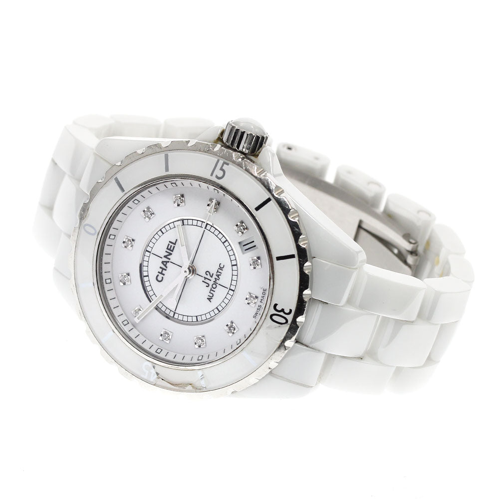 CHANEL J12 H1629 38mm White Ceramic 12P Diamond Date white Dial Automatic Men's Watch_906183
