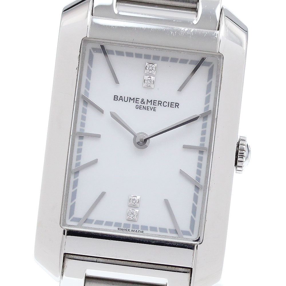 Baume & Mercier Hampton 10474 4P diamond White shell Dial Quartz Ladies Watch_906250