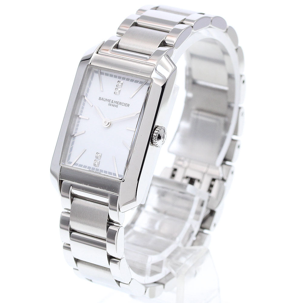 Baume & Mercier Hampton 10474 4P diamond White shell Dial Quartz Ladies Watch_906250