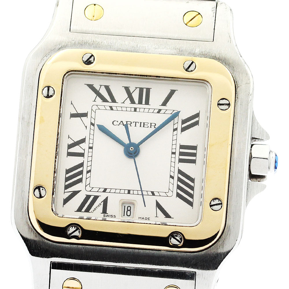 CARTIER Santos GalbeeLM W20011C4 2 tone beige Dial Quartz Men's Watch_906256