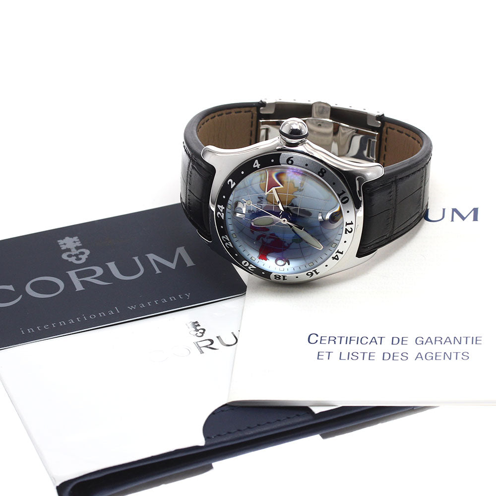 CORUM Bubble GMT 383.250.20 Date blue Dial Automatic Men's Watch_906275