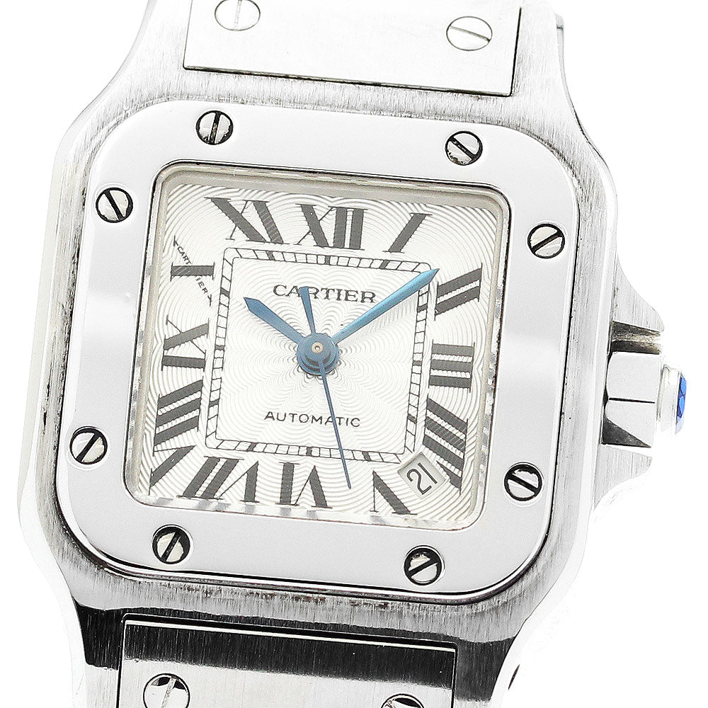 CARTIER Santos Galbee SM W20054D6 Date Silver Dial Automatic Ladies Watch_906296
