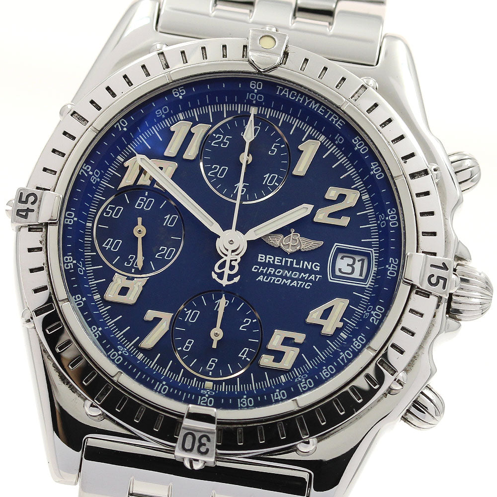 BREITLING Chronomat A13050.1 Chronograph Navy Dial Automatic Men's Watch_906298