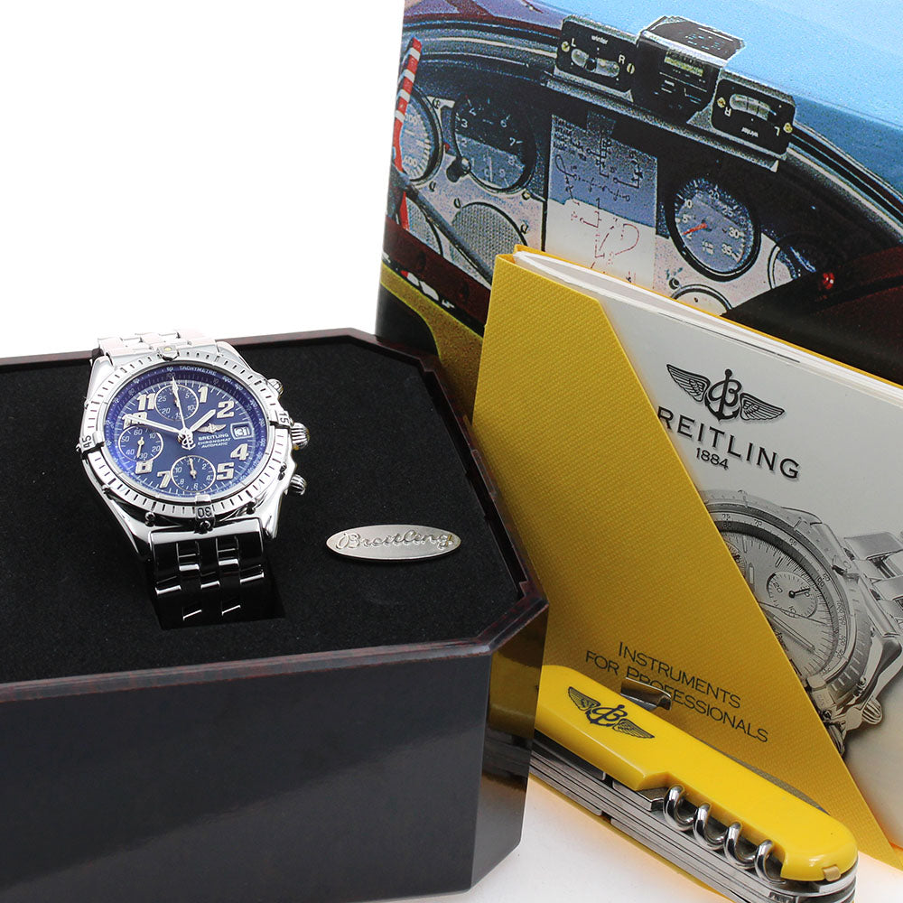 BREITLING Chronomat A13050.1 Chronograph Navy Dial Automatic Men's Watch_906298