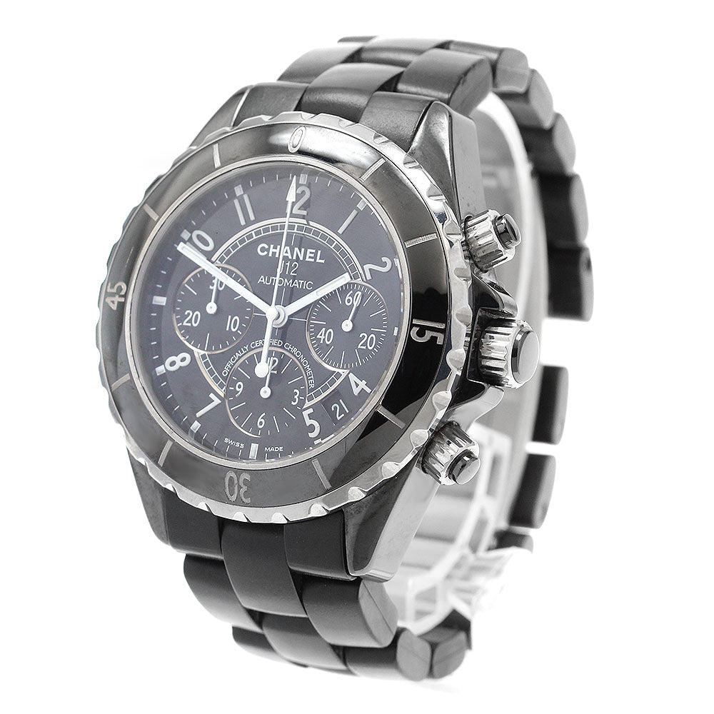 CHANEL J12 H0939 Black ceramic chronograph Automatic Men's Watch_906304