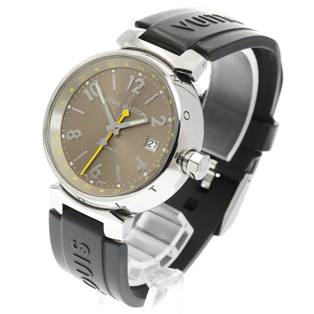 LOUIS VUITTON Tambour Q1132 Date GMT Brown Dial Automatic Men's Watch_906318