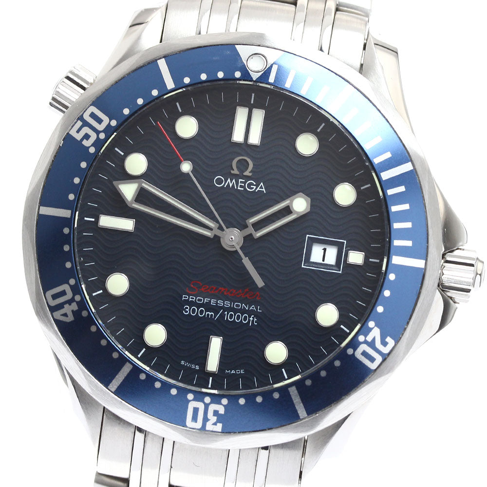 OMEGA Seamaster300 Professional 2221.80 Date Navy Dial Quartz Men's Watch_906357