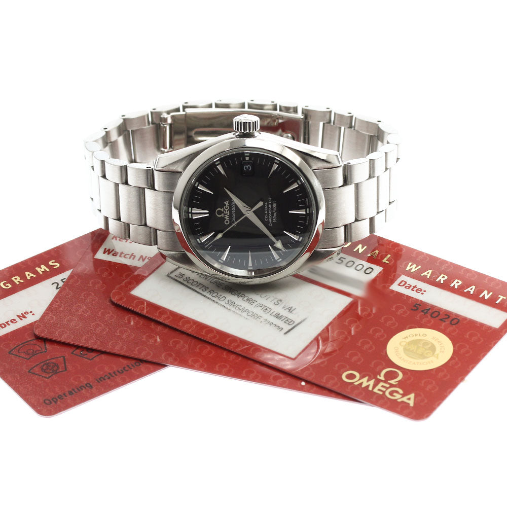 OMEGA Seamaster Aqua Terra 2504.50 Date Black Dial Automatic Boy's Watch_906359