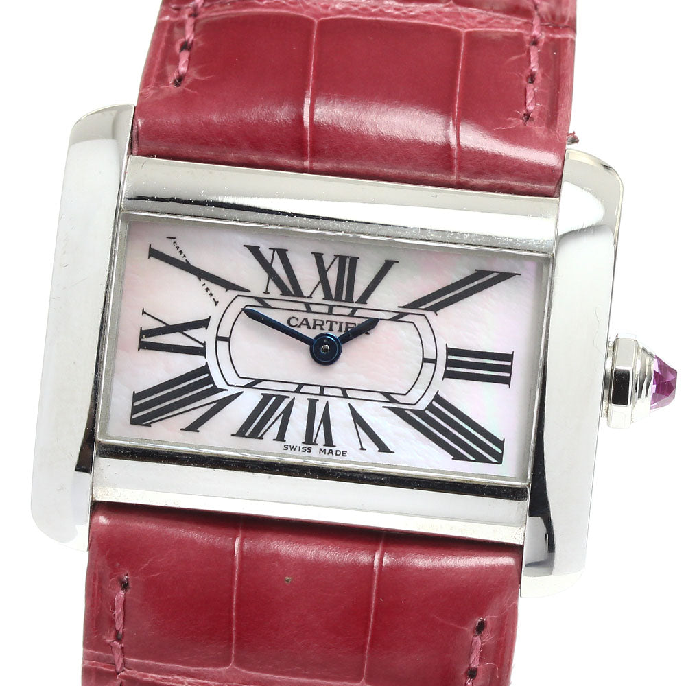 CARTIER Tank Divan Mini W6301455 Shell dial Pink shell Dial Quartz Ladies Watch_906365