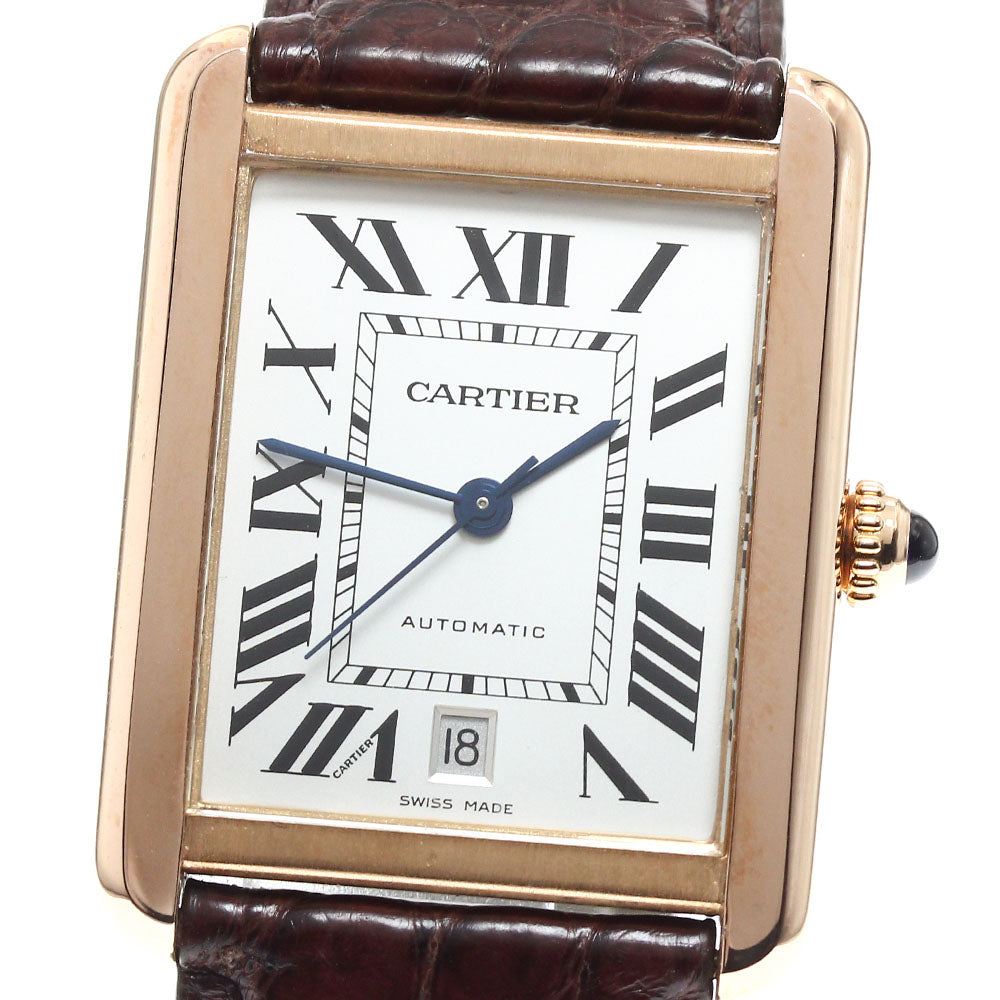 CARTIER Tank solo XL W5200026 Date Silver Dial Automatic Men's Watch_906367