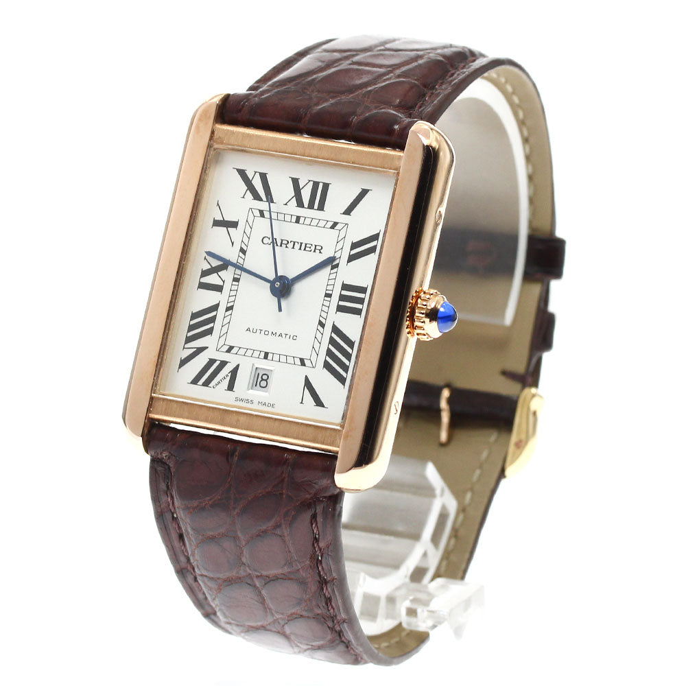 CARTIER Tank solo XL W5200026 Date Silver Dial Automatic Men's Watch_906367