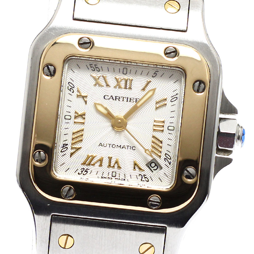 CARTIER Santos Galbee SM W20045C4 Date Silver Dial Automatic Ladies Watch_906377
