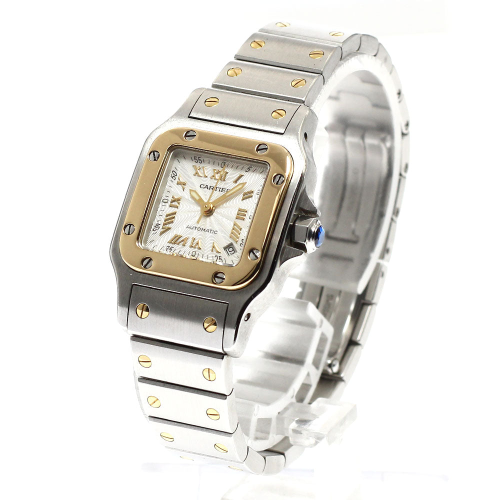 CARTIER Santos Galbee SM W20045C4 Date Silver Dial Automatic Ladies Watch_906377