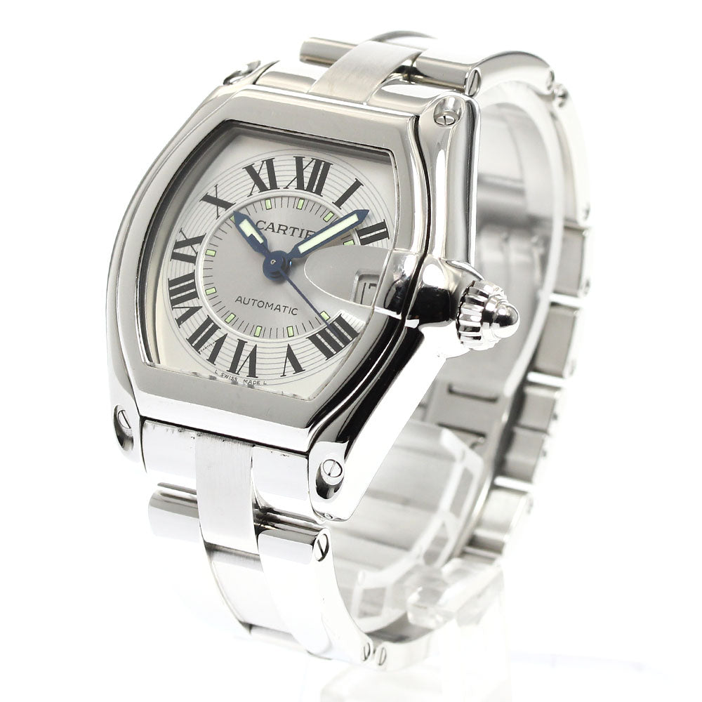 CARTIER Roadster LM W62000V3 Date Silver Dial Automatic Men's Watch_906385