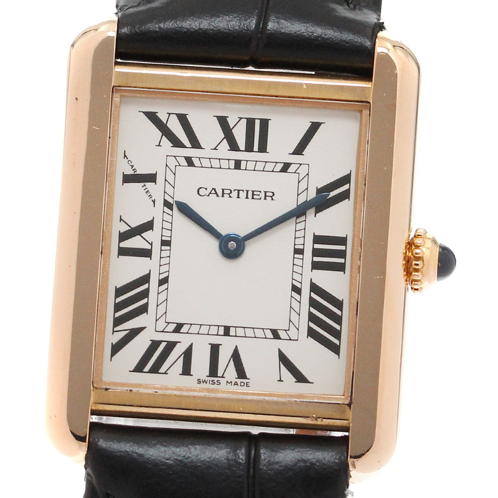 CARTIER Tank solo SM W5200024 Silver Dial Quartz Ladies Watch_906393