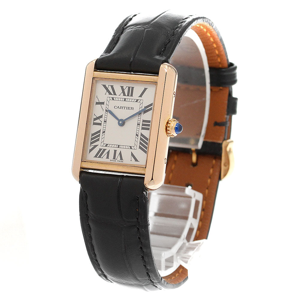 CARTIER Tank solo SM W5200024 Silver Dial Quartz Ladies Watch_906393