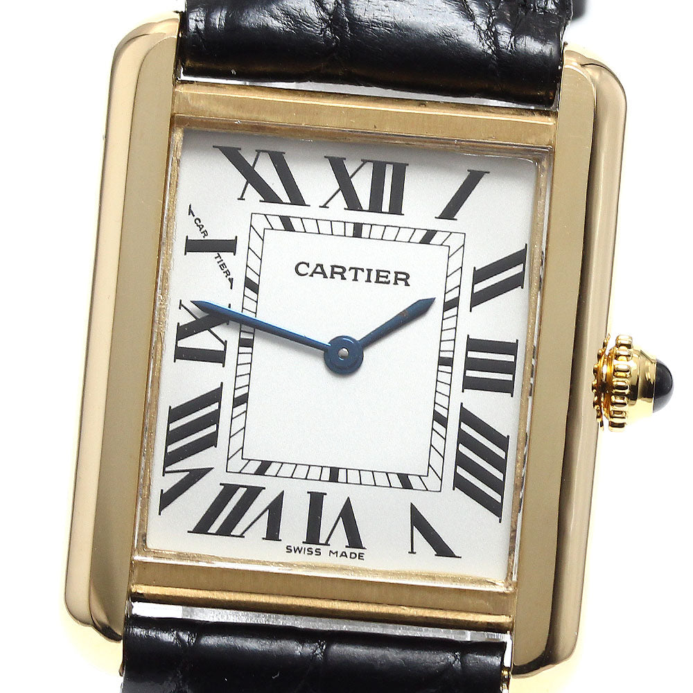 CARTIER Tank solo SM W1018755 Silver Dial Quartz Ladies Watch_906395