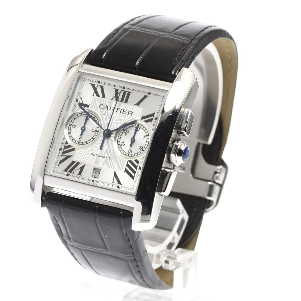 CARTIER Tank MC W5330007 Chronograph Date Silver Dial Automatic Men's Watch_906401