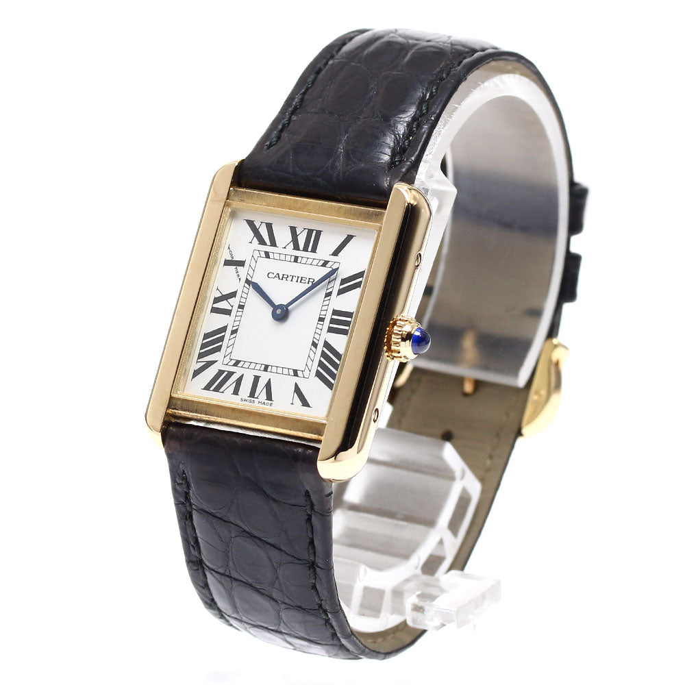 CARTIER Tank solo SM W5200002 K18YG/Stainless Steel Silver Dial Quartz Ladies Watch_906402