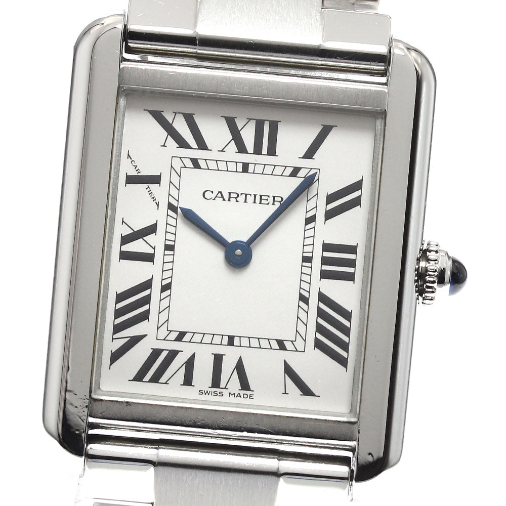 CARTIER Tank solo SM W5200013 Silver Dial Quartz Ladies Watch_906413