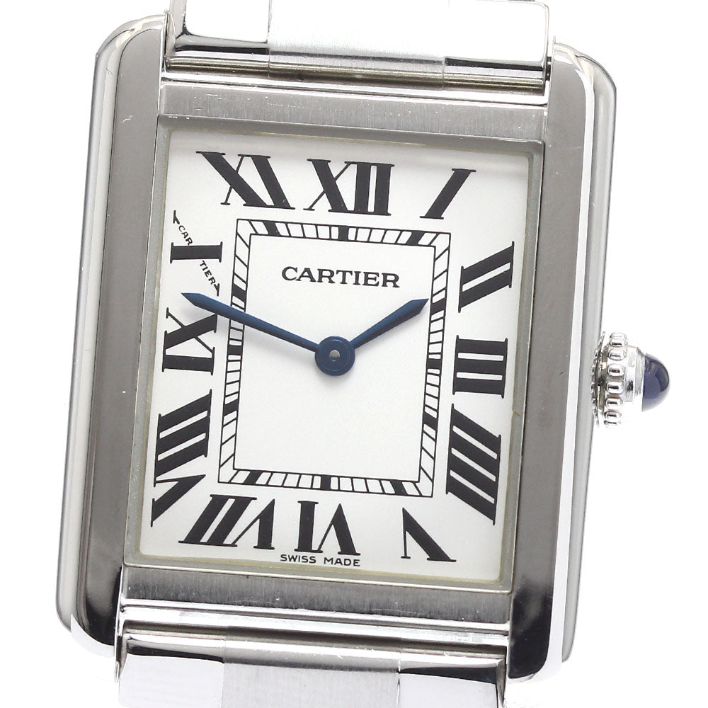 CARTIER Tank solo SM W5200013 Silver Dial Quartz Ladies Watch_906414