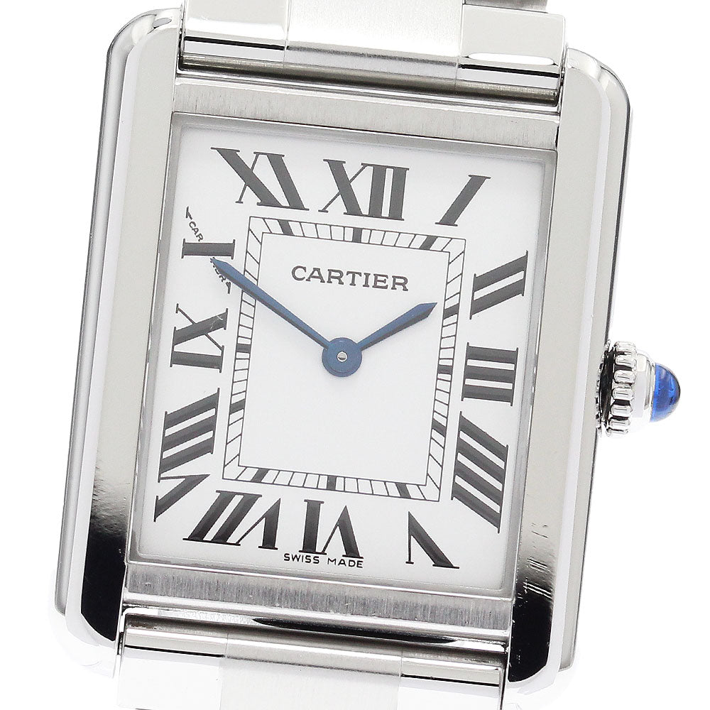CARTIER Tank solo SM W5200013 Silver Dial Quartz Ladies Watch_906418
