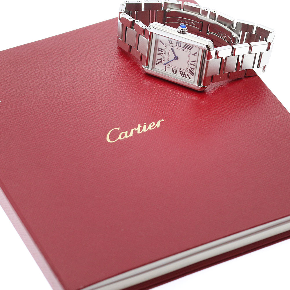 CARTIER Tank solo SM W5200013 Silver Dial Quartz Ladies Watch_906418
