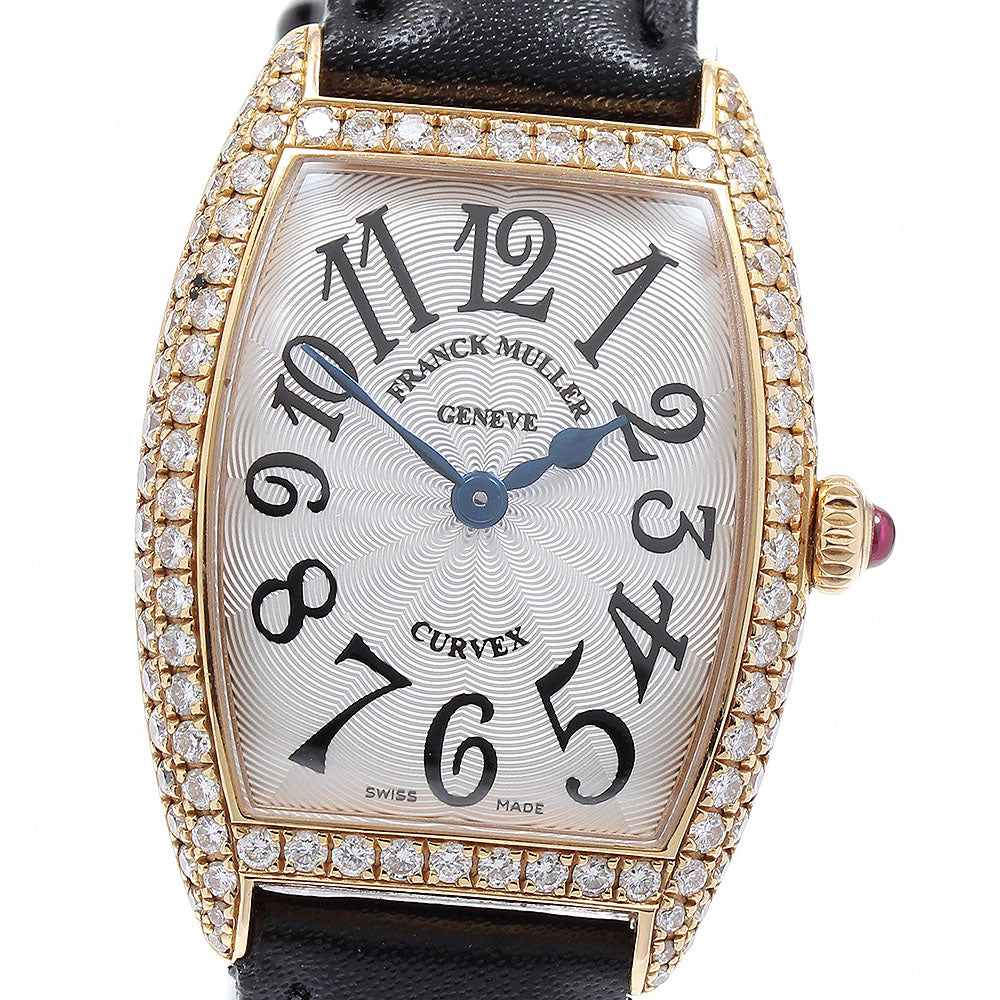 FRANCK MULLER Tono Curvex Diamond 1752QZD K18YG QZ Ladies Watch_906492