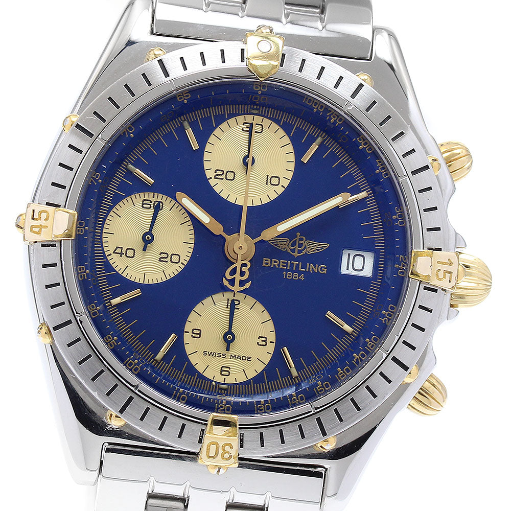BREITLING Chronomat B13048 Date blue Dial Automatic Men's Watch_906541