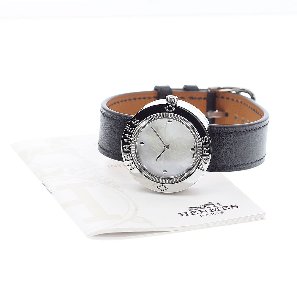 HERMES Pass pass PP1.410 White shell Dial Quartz Ladies Watch_906560