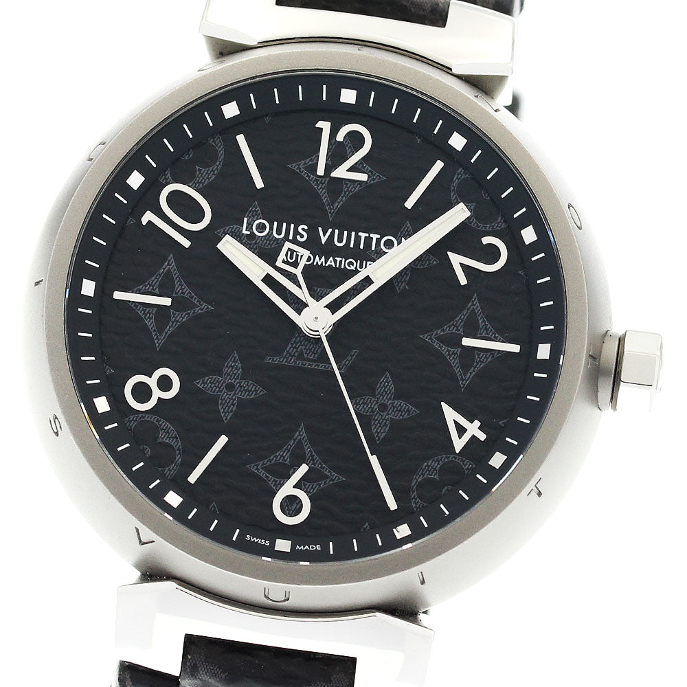 LOUIS VUITTON Tambour Otomatic GM Monogram Eclipse QA140 Automatic Men's_906576